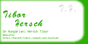 tibor hersch business card